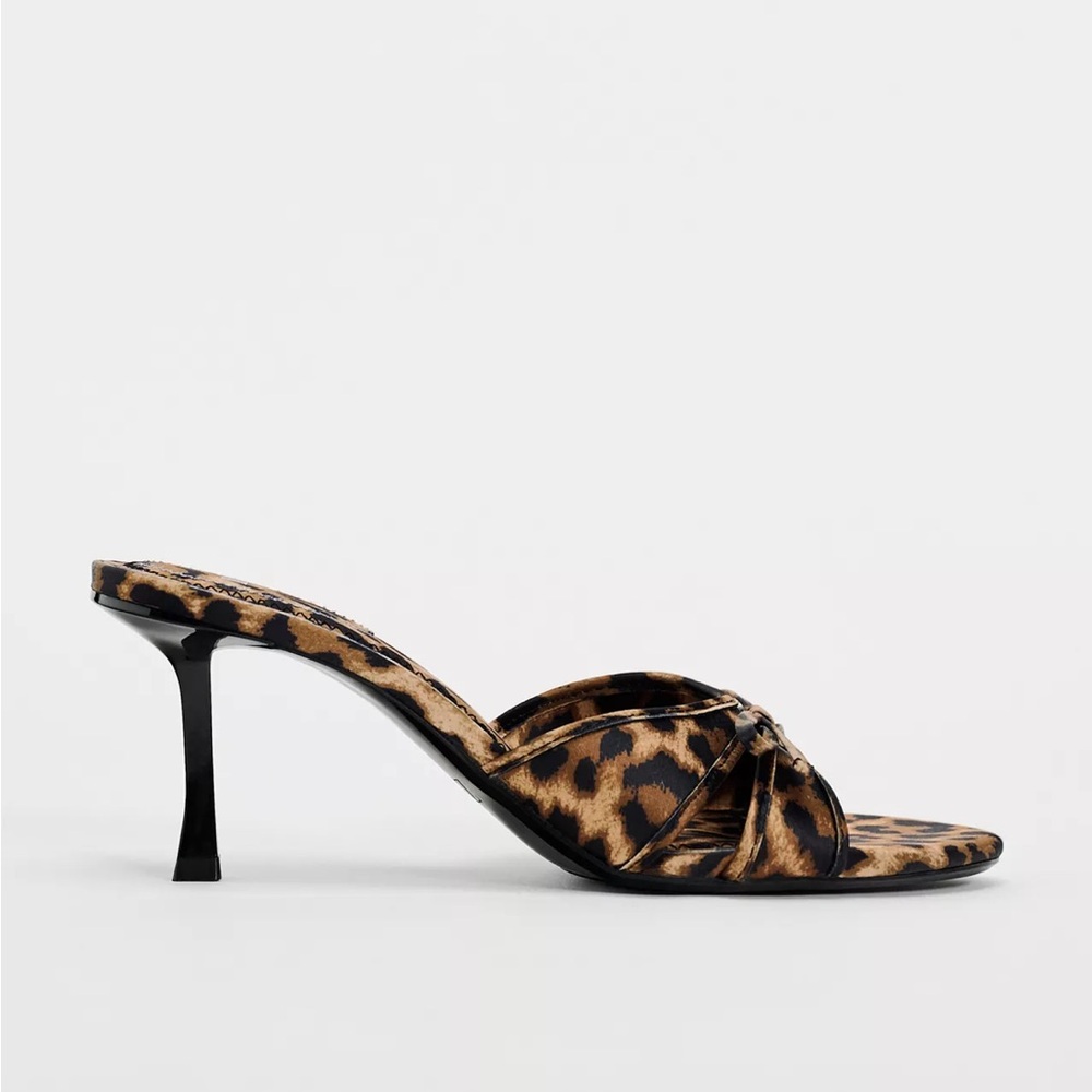 Zara Animal Print Heeled Sandal